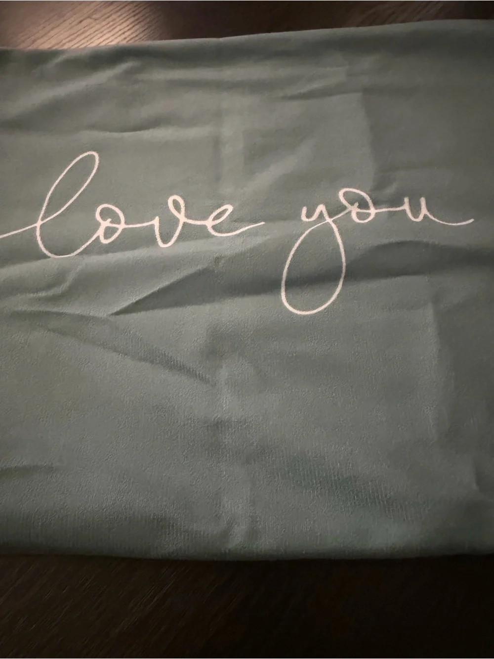 Love You More Decorative Pillow Cover - Blue